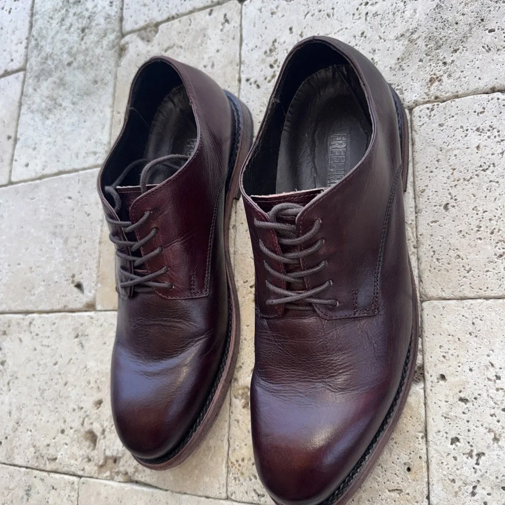 Freebird  Mens Sloane Size 11 Leather Dress Shoes Wine Discontinued